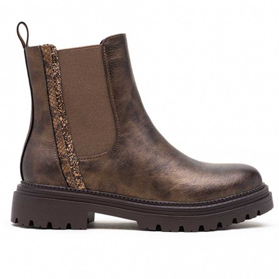 Ankle boot in a mix of materials for autumn and winter