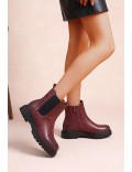 Ankle boot in a mix of materials for autumn and winter