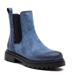 Ankle boot in a mix of materials for autumn and winter
