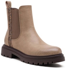 Ankle boot in a mix of materials for autumn and winter