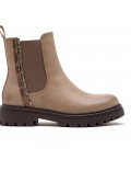 Ankle boot in a mix of materials for autumn and winter