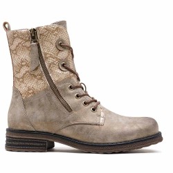 Ankle boot in a mix of materials for autumn and winter