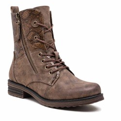 Ankle boot in a mix of materials for autumn and winter