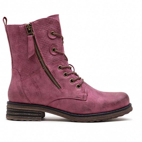 Ankle boot in a mix of materials for autumn and winter
