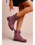 Ankle boot in a mix of materials for autumn and winter