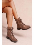 Ankle boot in a mix of materials for autumn and winter