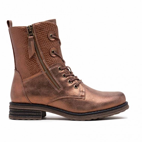 Ankle boot in a mix of materials for autumn and winter