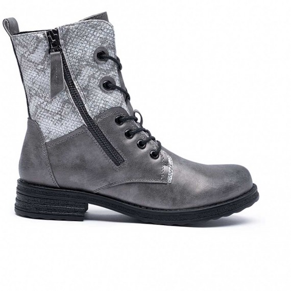 Ankle boot in a mix of materials for autumn and winter