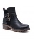 Ankle boot in a mix of materials for autumn and winter