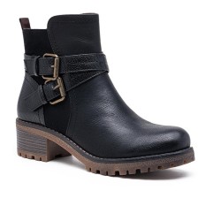 Ankle boot in a mix of materials for autumn and winter