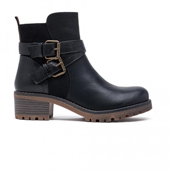 Ankle boot in a mix of materials for autumn and winter