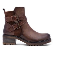 Ankle boot in a mix of materials for autumn and winter