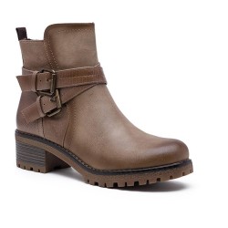 Ankle boot in a mix of materials for autumn and winter