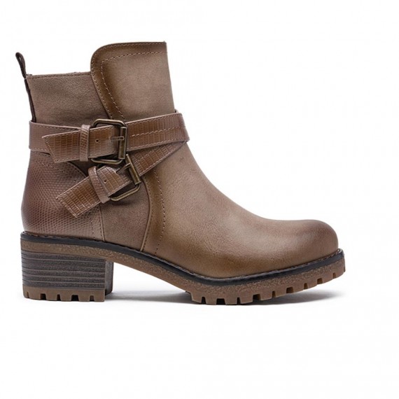 Ankle boot in a mix of materials for autumn and winter