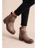 Ankle boot in a mix of materials for autumn and winter