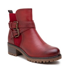 Ankle boot in a mix of materials for autumn and winter