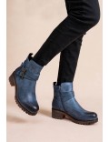 Ankle boot in a mix of materials for autumn and winter