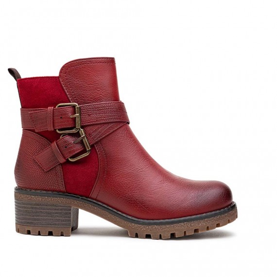Ankle boot in a mix of materials for autumn and winter
