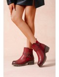 Ankle boot in a mix of materials for autumn and winter