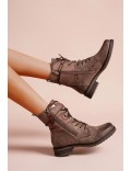 Ankle boot in a mix of materials for autumn and winter