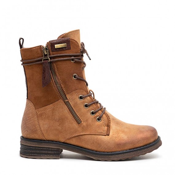 Ankle boot in a mix of materials for autumn and winter