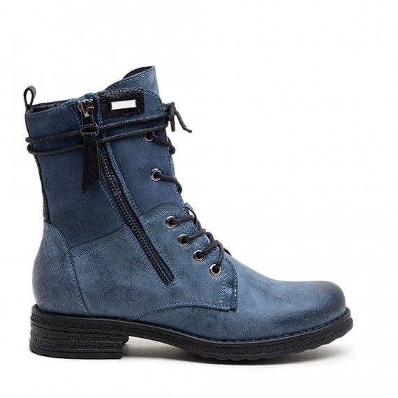 Ankle boot in a mix of materials for autumn and winter