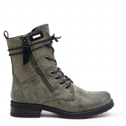 Ankle boot in a mix of materials for autumn and winter