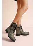 Ankle boot in a mix of materials for autumn and winter
