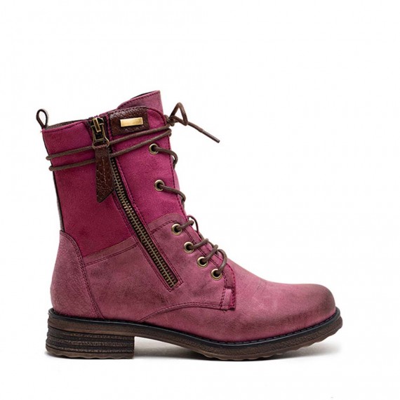 Ankle boot in a mix of materials for autumn and winter