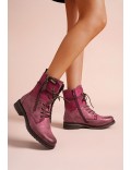 Ankle boot in a mix of materials for autumn and winter
