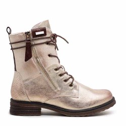 Ankle boot in a mix of materials for autumn and winter