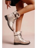 Ankle boot in a mix of materials for autumn and winter