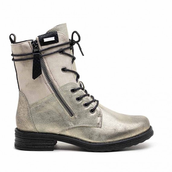 Ankle boot in a mix of materials for autumn and winter