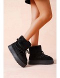 Ankle boot in a mix of materials for autumn and winter