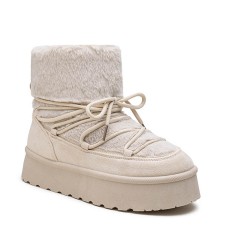 Ankle boot in a mix of materials for autumn and winter