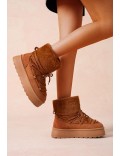Ankle boot in a mix of materials for autumn and winter