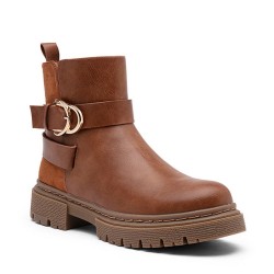 Bottine en simili cuir
