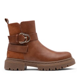 Bottine en simili cuir