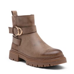 Bottine en simili cuir