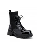 Ankle boot in a mix of materials for autumn and winter