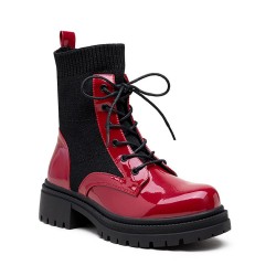 Ankle boot in a mix of materials for autumn and winter