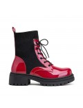 Ankle boot in a mix of materials for autumn and winter