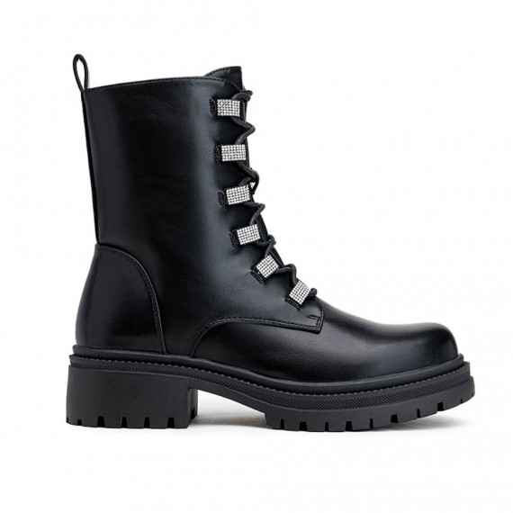 Ankle boot in a mix of materials for autumn and winter