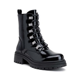 Ankle boot in a mix of materials for autumn and winter