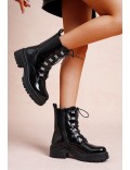 Ankle boot in a mix of materials for autumn and winter