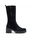 Ankle boot in a mix of materials for autumn and winter