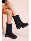 Botte en simili daim