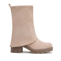 Botte en simili daim