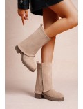 Botte en simili daim