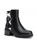 Ankle boot in a mix of materials for autumn and winter